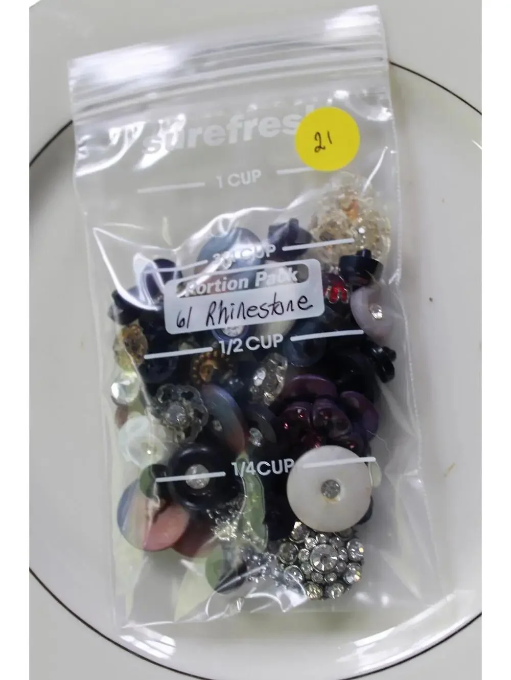 Vintage Button Lot #21, 60+ Vintage Buttons with Rhinestones, Assorted Styles